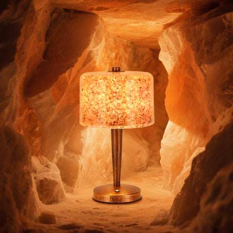azhongxus salt lamp pc shade close-up shows crystal clarity and modern design