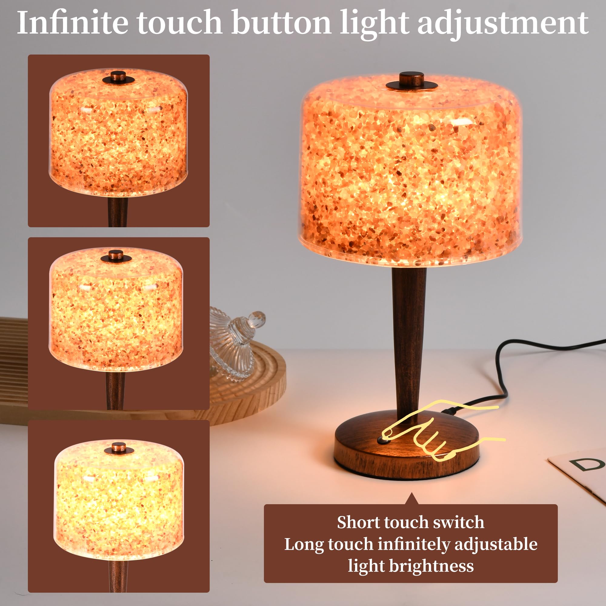 azhongxus salt lamp touch dimmer for adjustable mood lighting