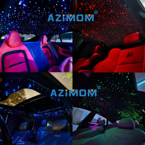 AZIMOM car interior sky ceiling with multicolor twinkle effect.