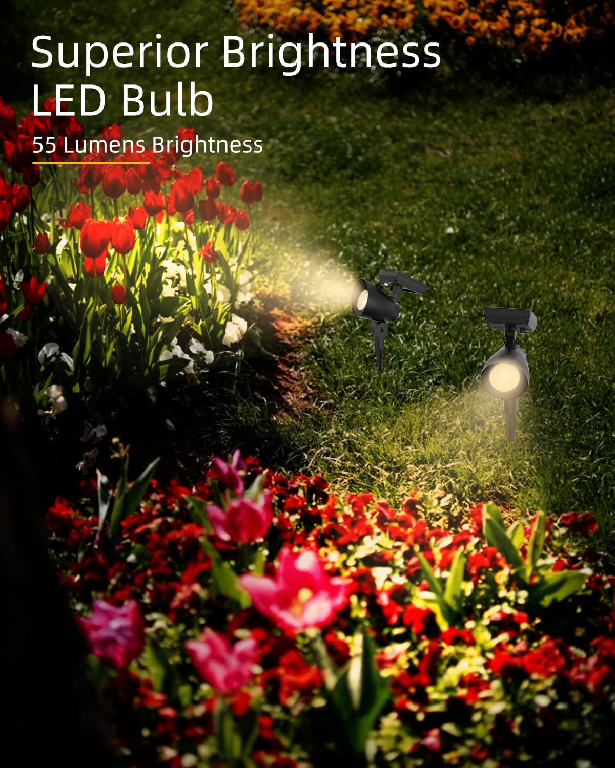 Azirier solar lights auto on/off sensor lights at dusk for convenience.
