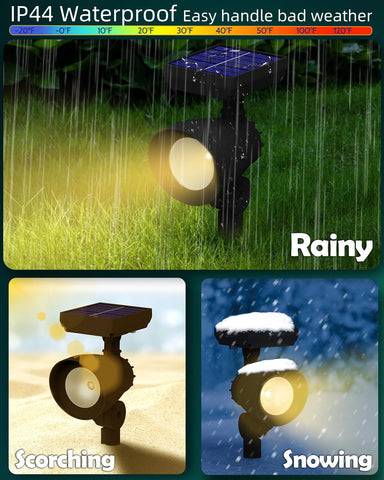 Azirier solar lights ground installation for easy setup without tools.
