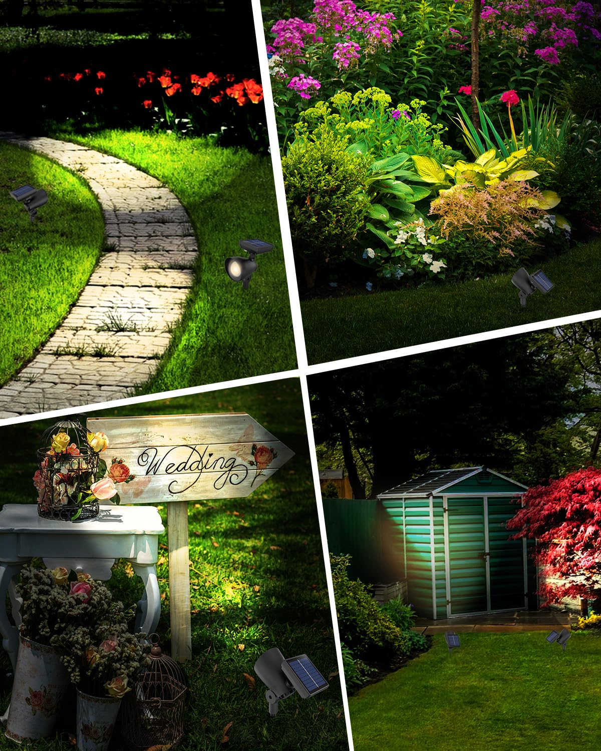 Azirier solar lights ideal for pathways and driveways with even illumination.
