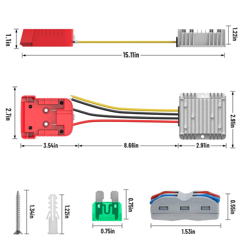 Azocek 20A 240W output label suitable for 12V devices