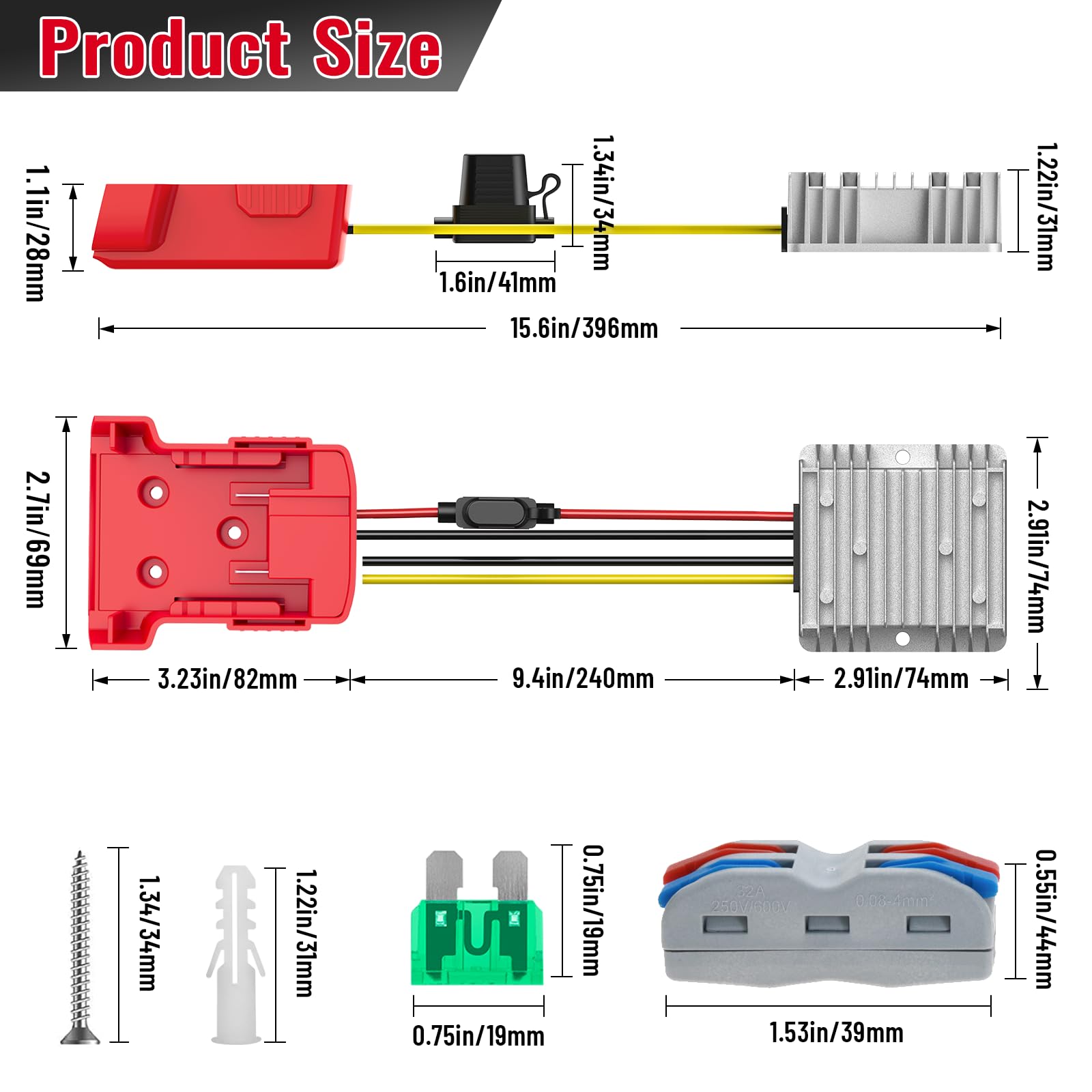 Wiring layout of Azocek converter for easy setup.