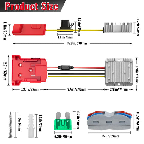 Wiring layout of Azocek converter for easy setup.