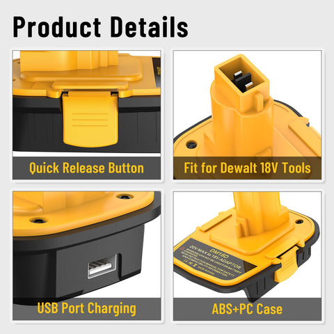 DM18D converts a Dewalt 20V battery to 18V for Dewalt tools.