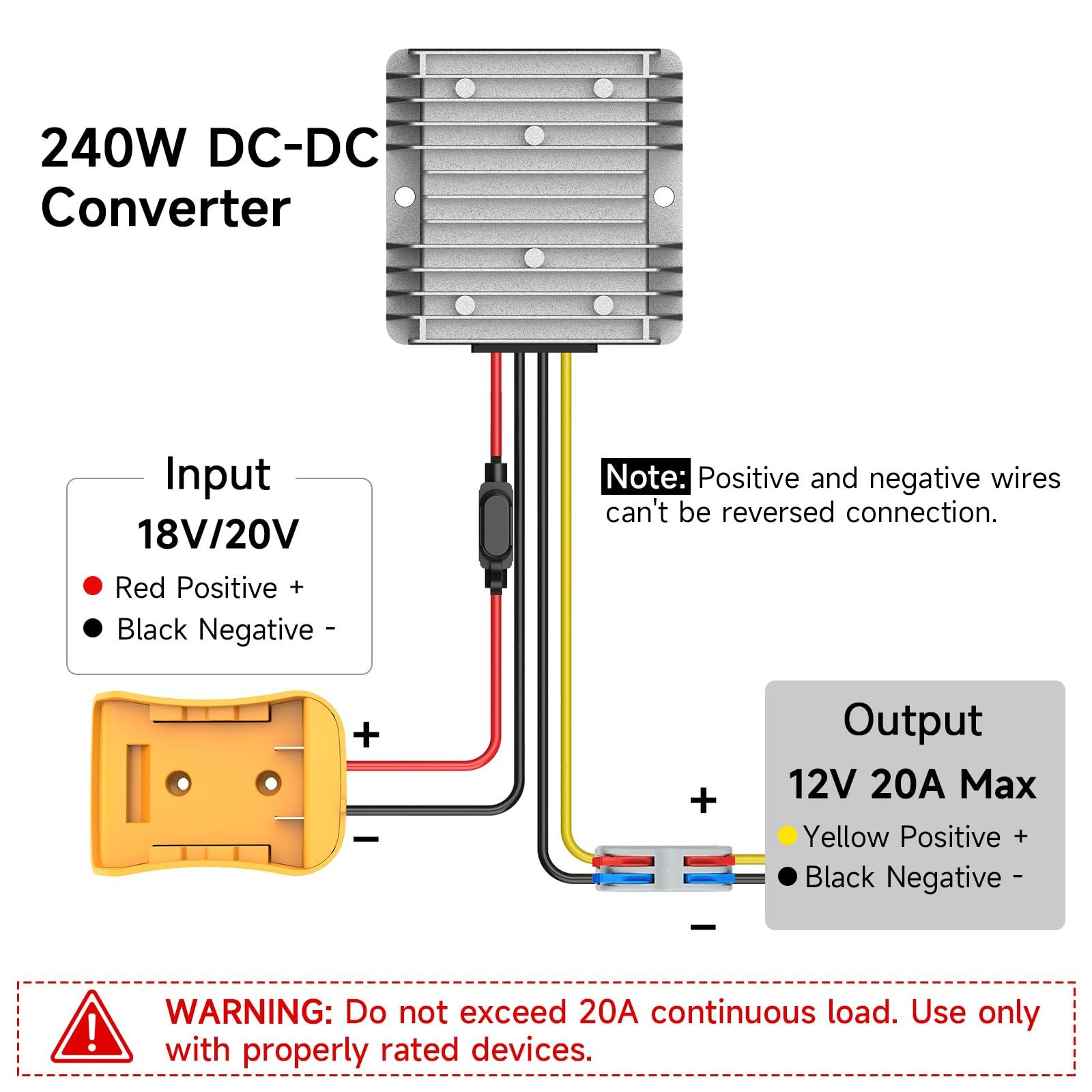 Azocek easy-installation wires showing quick battery-to-device hookup.