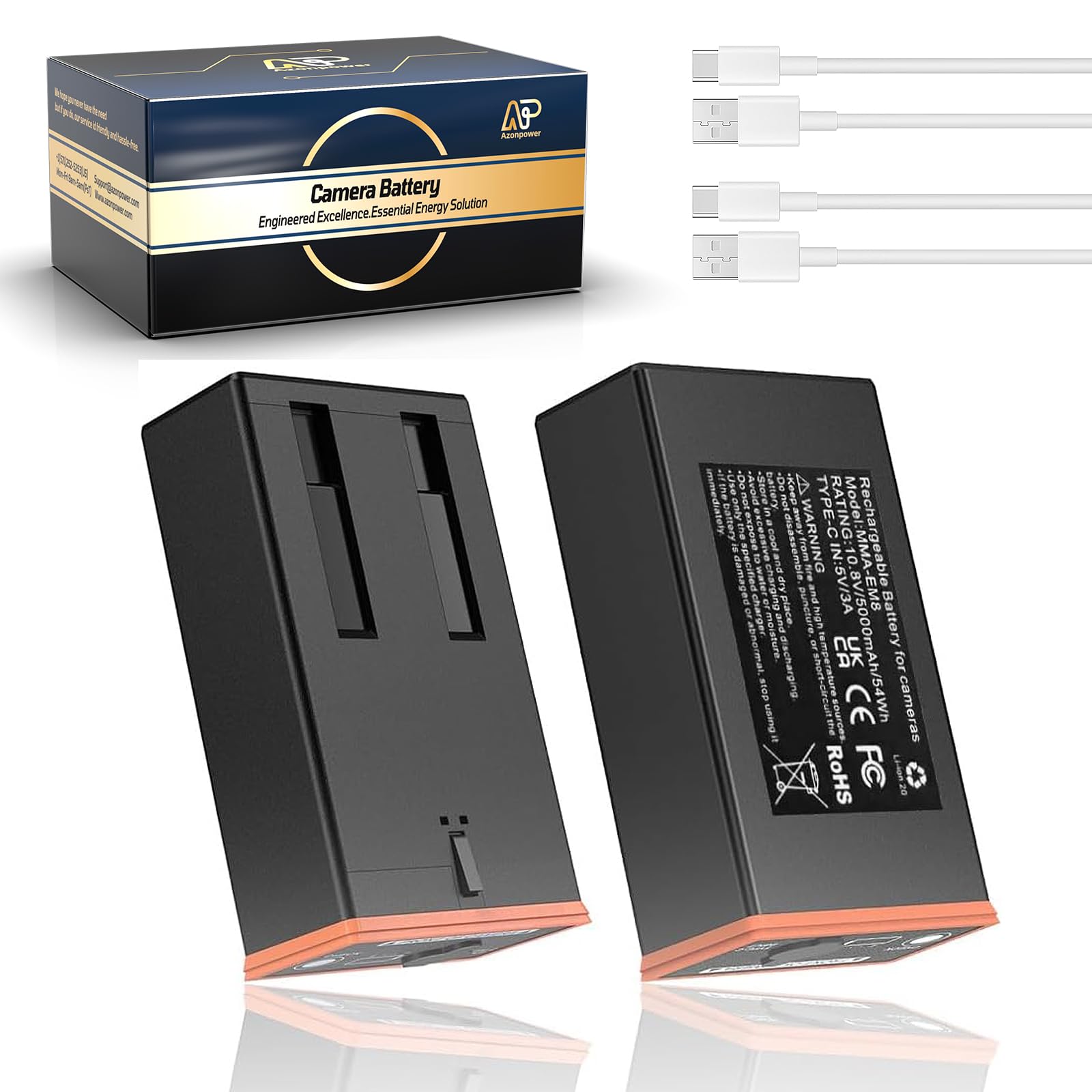Azonpower 2-pack 5Ah battery for Moultrie Edge offers extended field uptime.