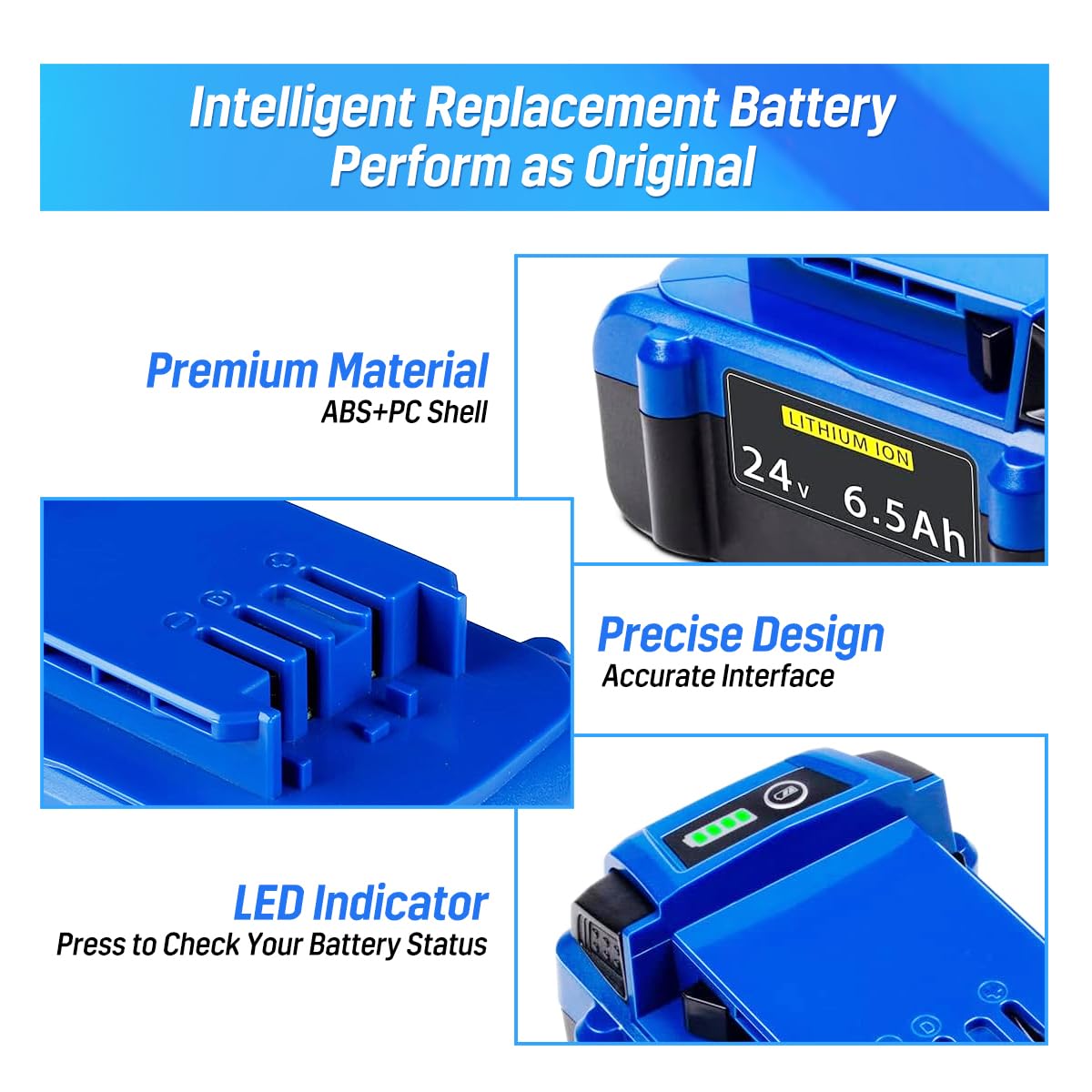 Azonpower Kobalt 24V battery safety features in a sturdy ABS+PC case