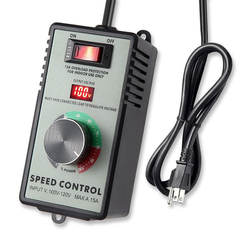 Azucyzi AC motor speed controller with LED display for precise 120V speed tuning.