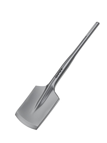 AZUNO SDS Max clay spade bit blade close-up, durable for tough digging.