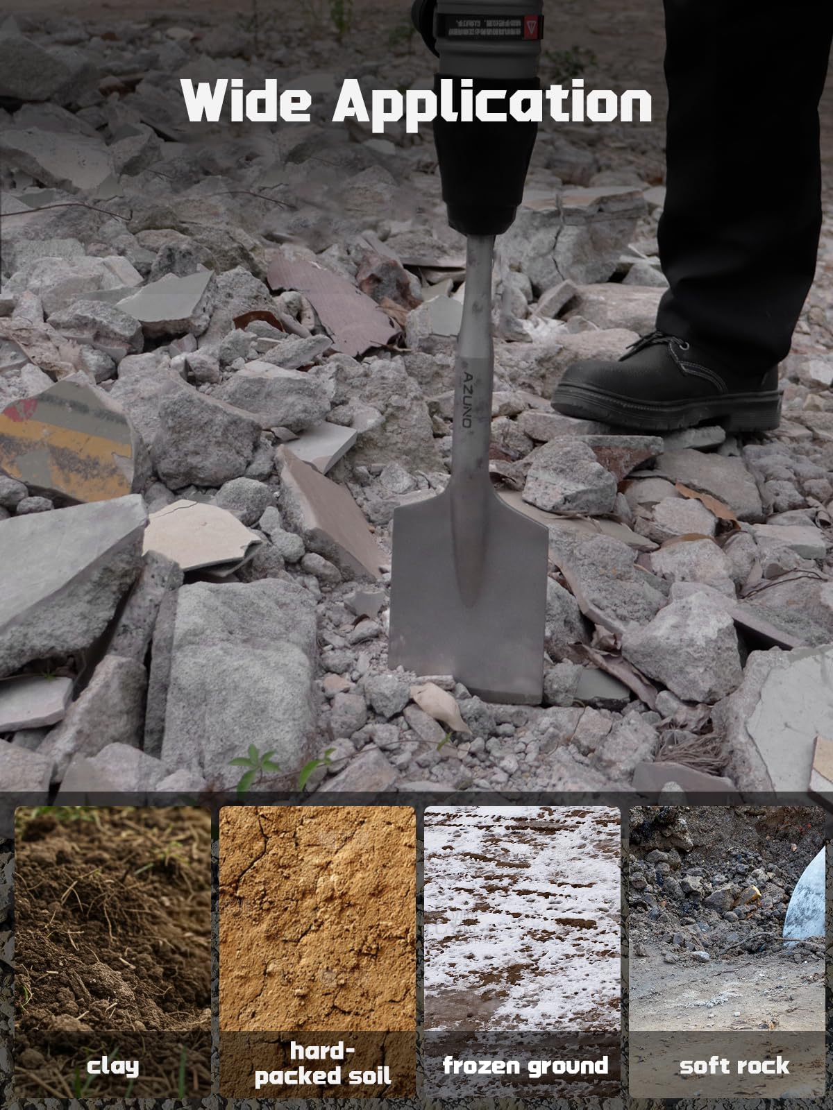 AZUNO clay spade bit rust prevention guidance keeps tools ready.