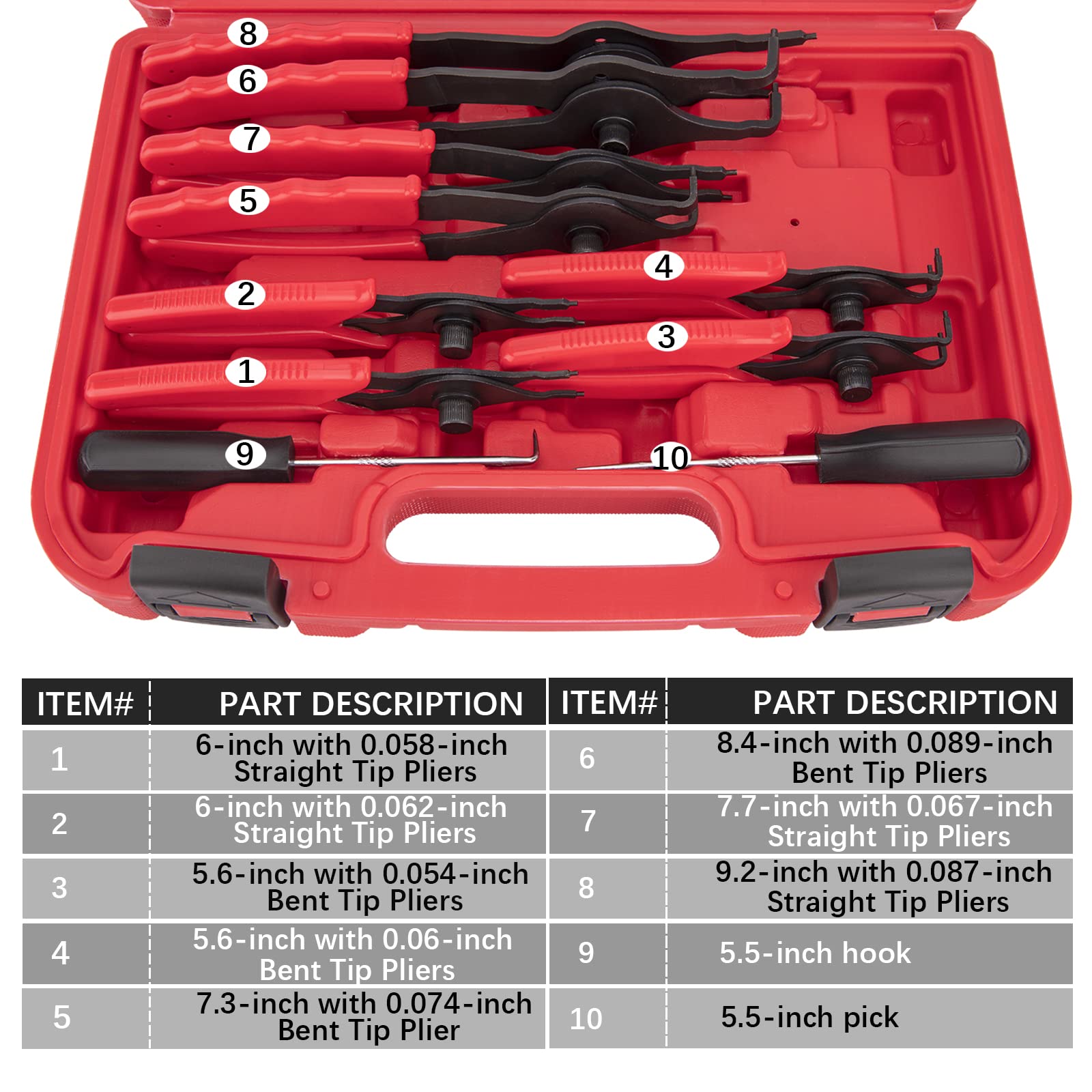 AZUNYYDS Long Reach Pliers demonstrate extended reach for hard-to-reach rings.