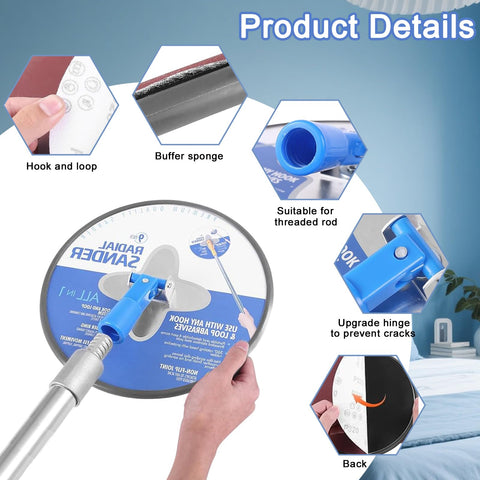 Azure Cantara sander features a 360-degree swivel head for precise edges