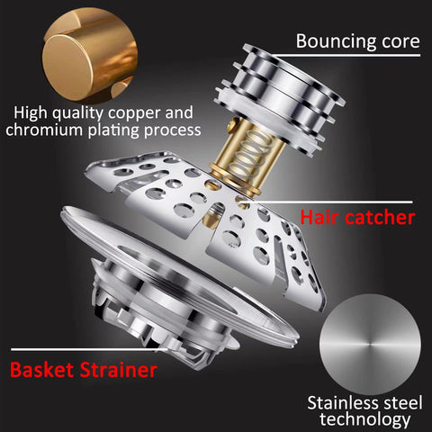 AzWzz copper bath drain plug highlighting rust resistance.