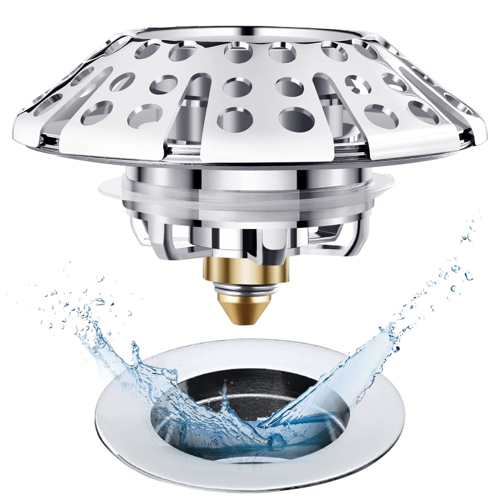 AzWzz universal tub stopper main view showing easy installation.