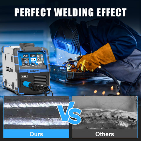 AZZUNO 200A MIG Welder Lift TIG area shows versatility for precise joints.