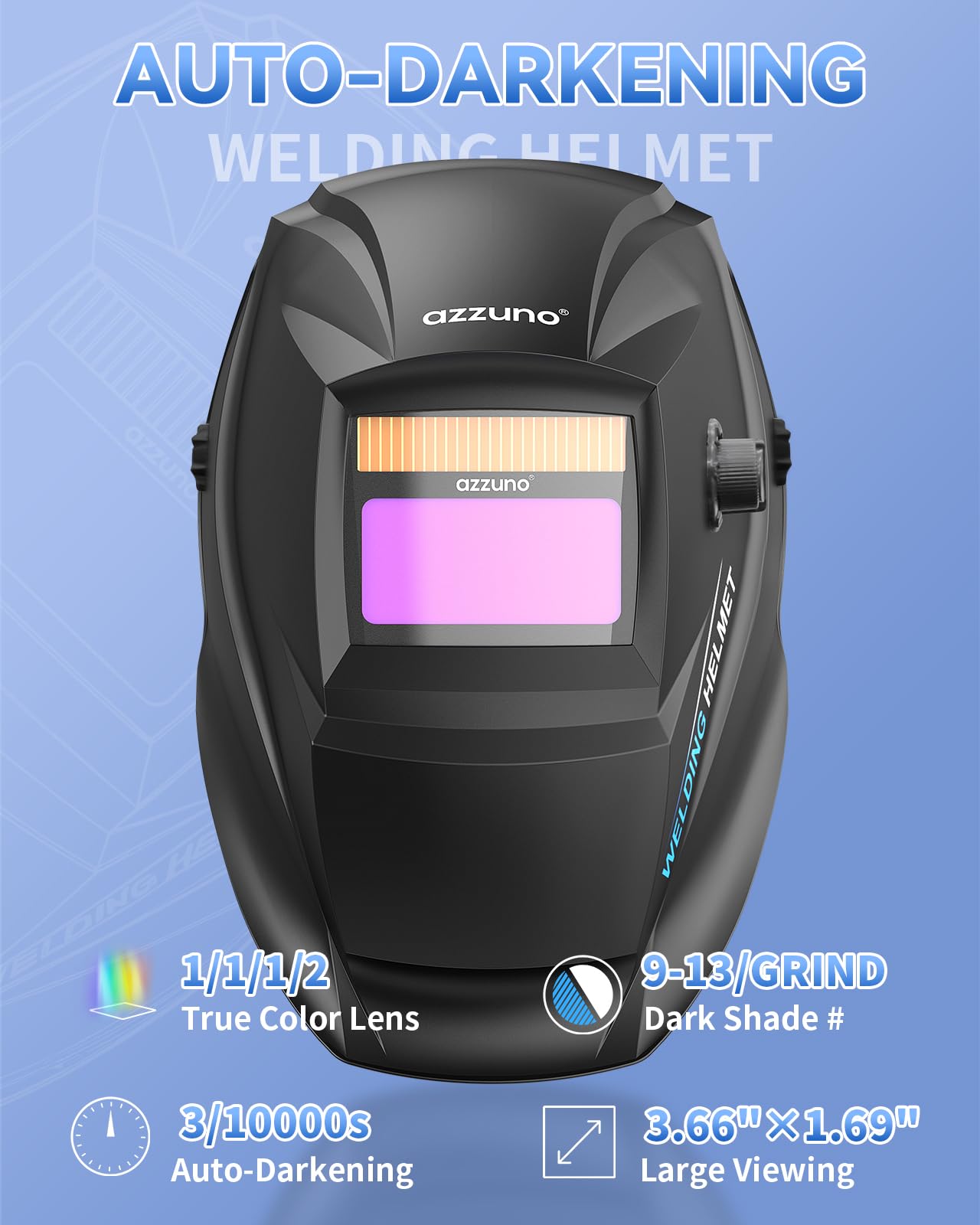 AZZUNO Integrated cooling fan and protections support long, safe sessions.