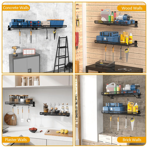 BABKAS versatile 2-pack shelving suits multiple rooms and heavy loads