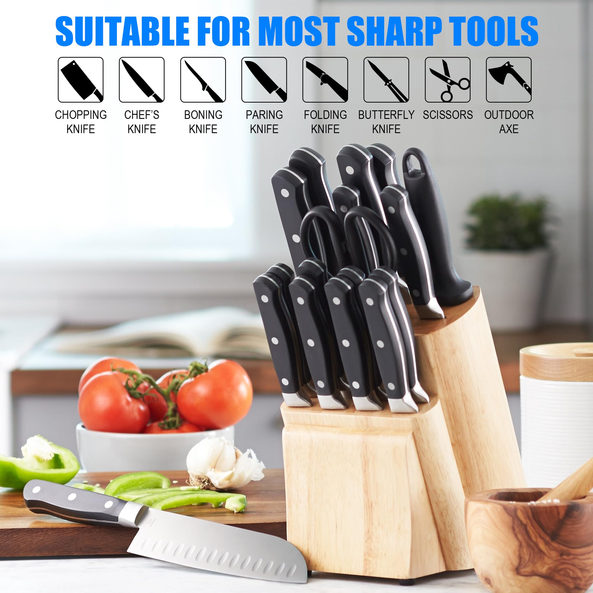 BABOSTOW tools such as scissors and chisels are sharpened with the all-in-one kit.