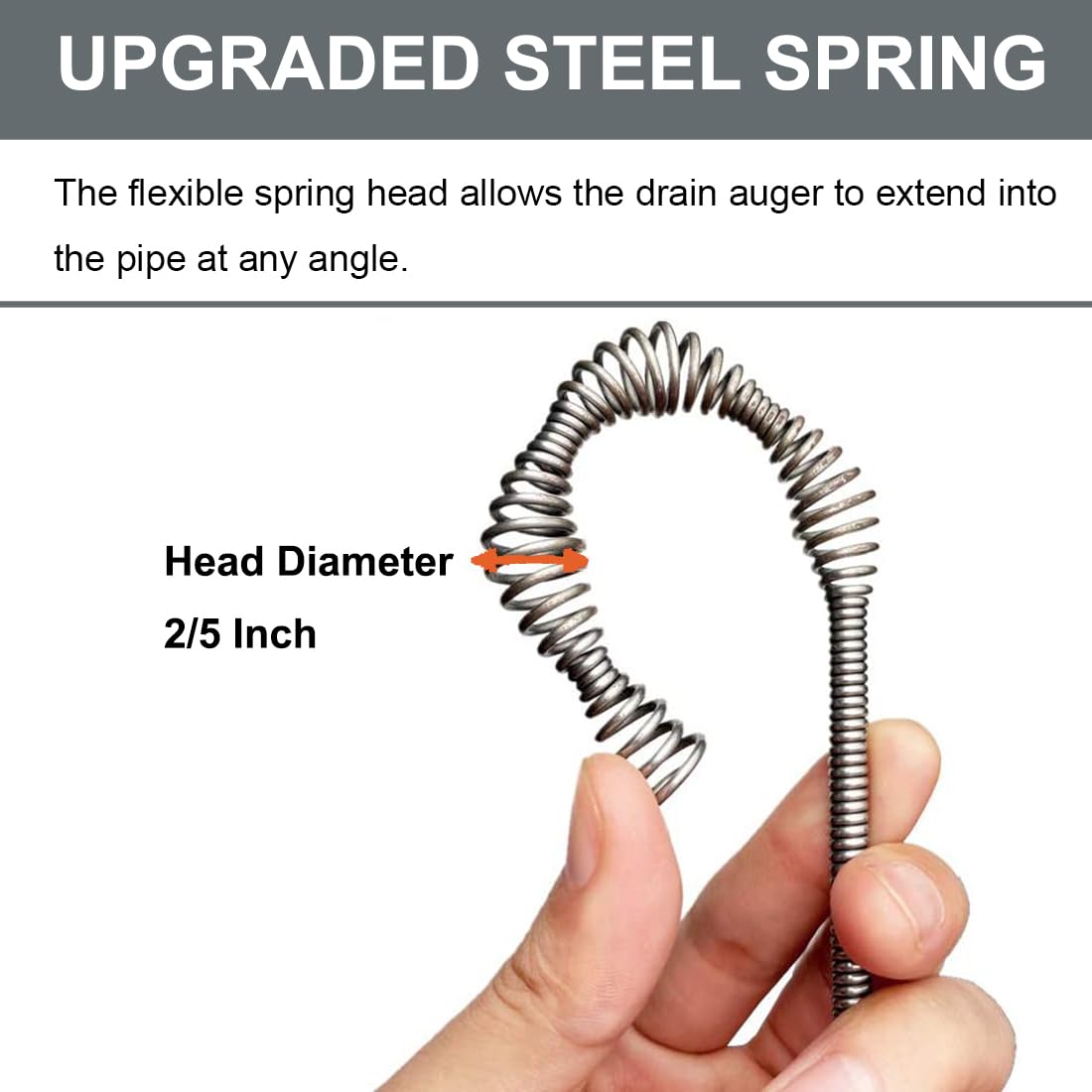 BACEYIOU drain auger cable assembly extends smoothly into drains.