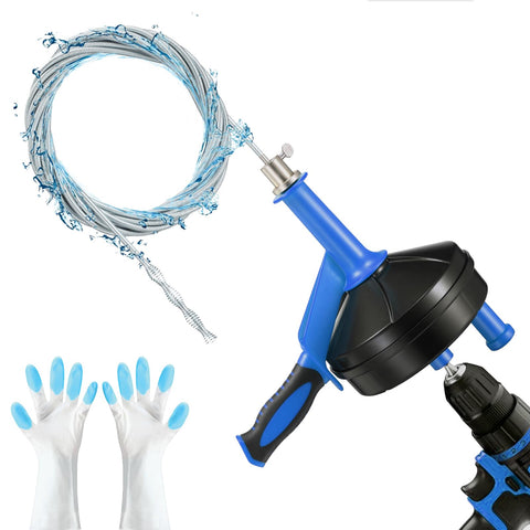 BACEYIOU drain auger 25ft cable helps clear kitchen and bathroom clogs.