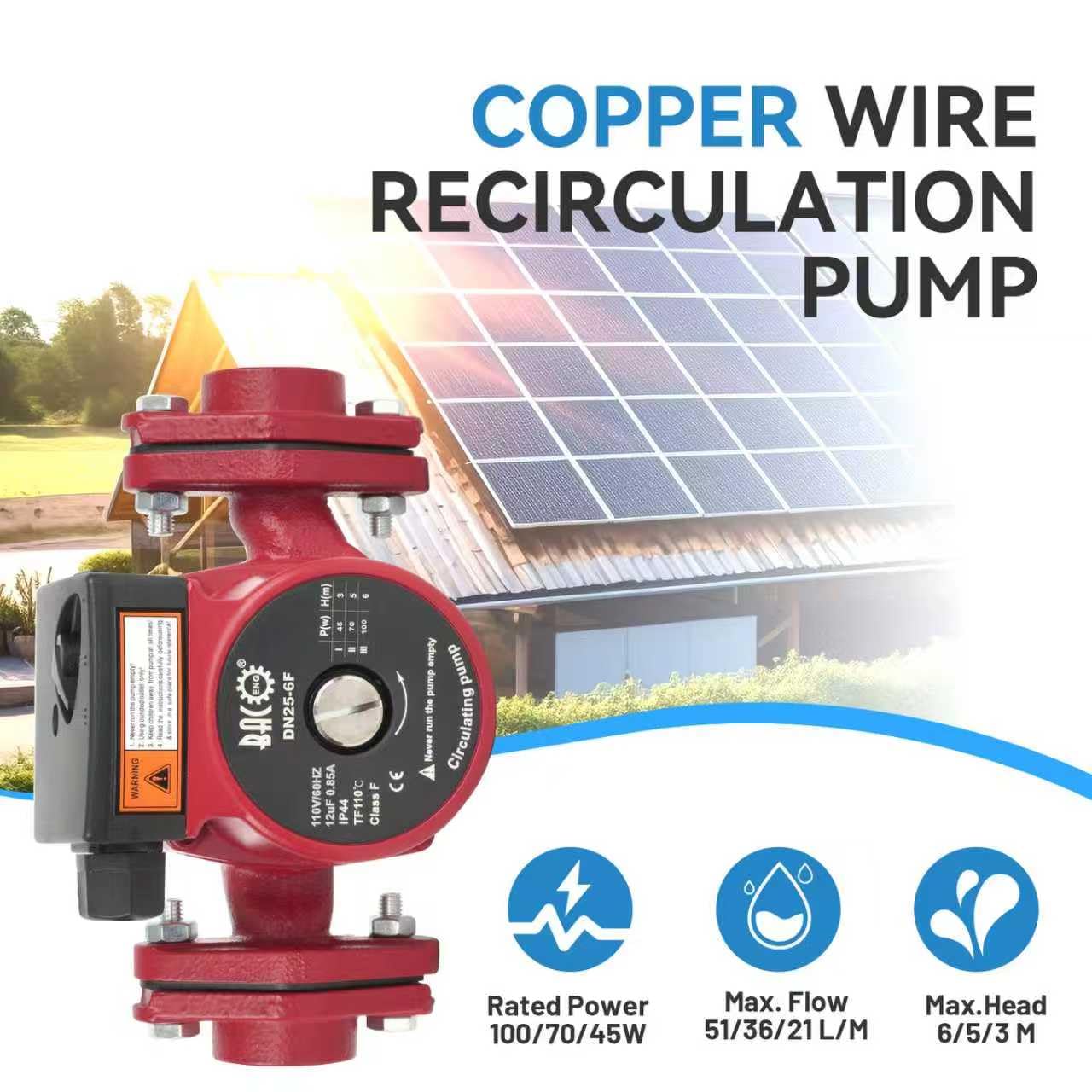 BACOENG pump wiring connection shown for easy DIY installation