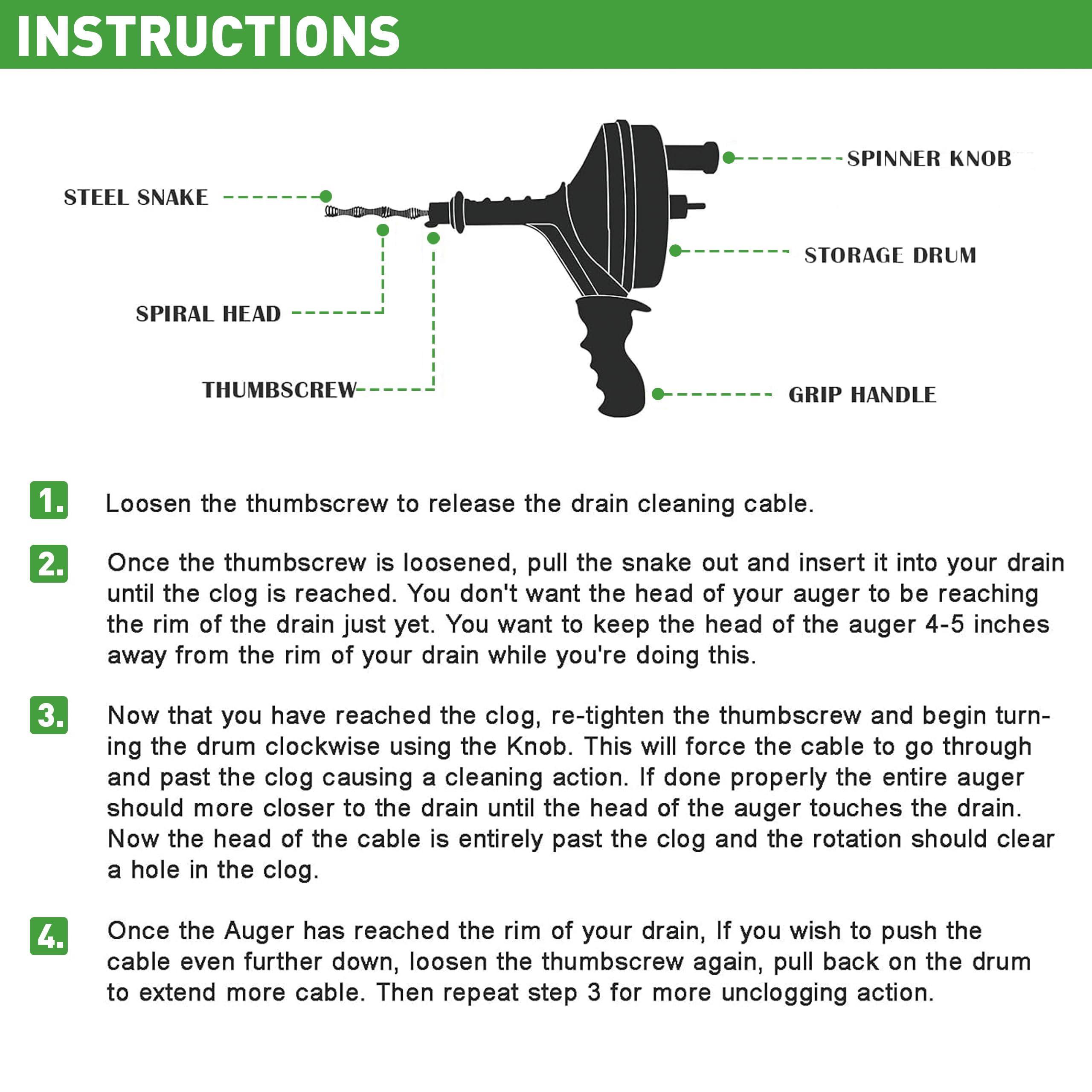 BACOENG ergonomic pistol grip provides comfortable manual operation.