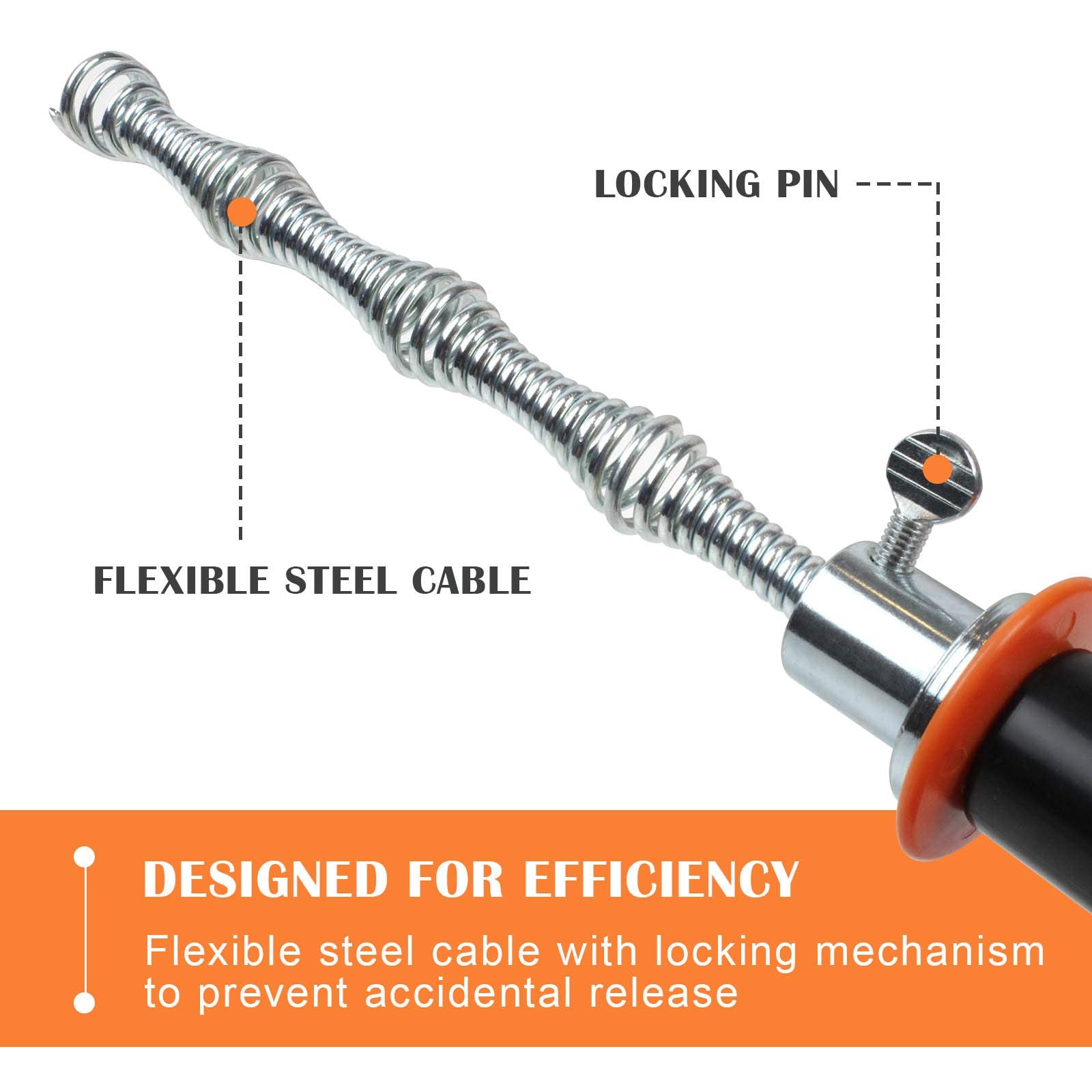 BACONG ergonomic pistol grip supports comfortable manual operation.