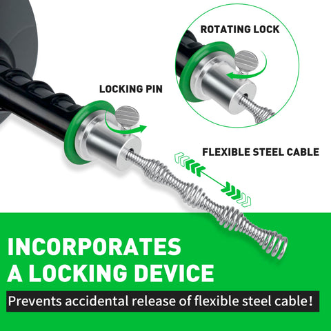 BACOENG four-tip cleaning head reaches deep into kitchen and shower drains.