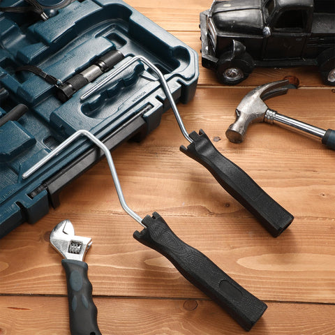 Baderke pack of ten mini rollers supports multi-room painting tasks.