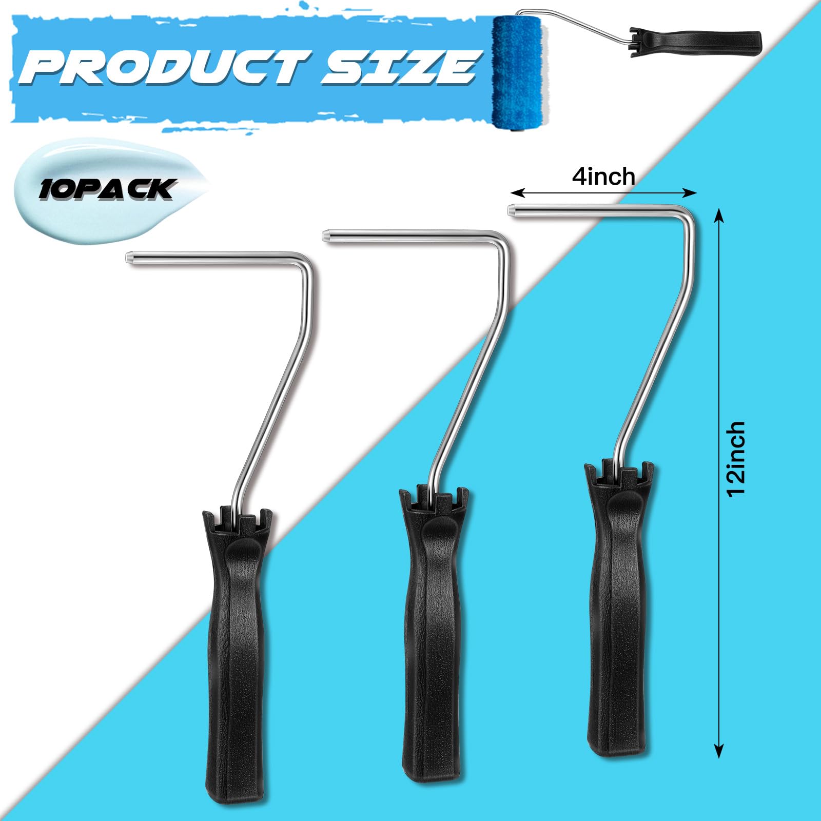 Baderke 12-inch frame provides stable coverage for smooth walls.