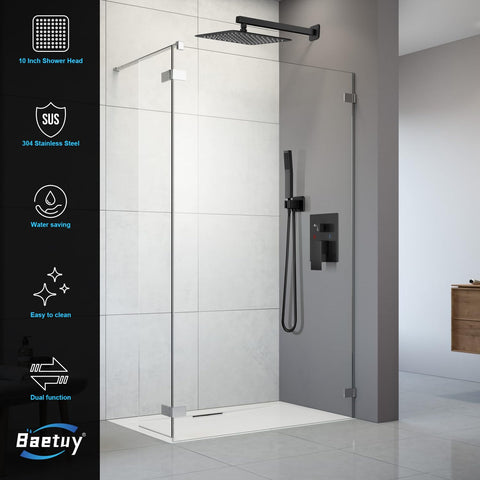 Baetuy wall-mounted fixtures in a sleek, space-saving bathroom setup.