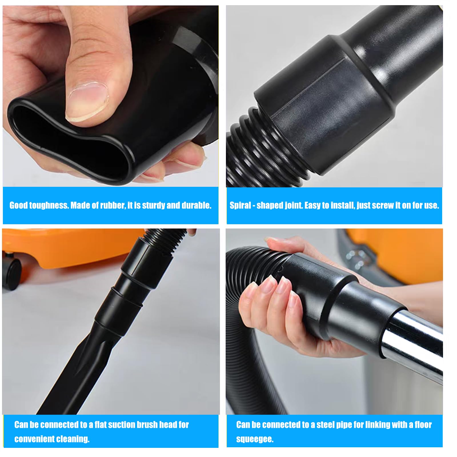 BAFOLLGY compatible with dry and wet vacuums for versatile use.