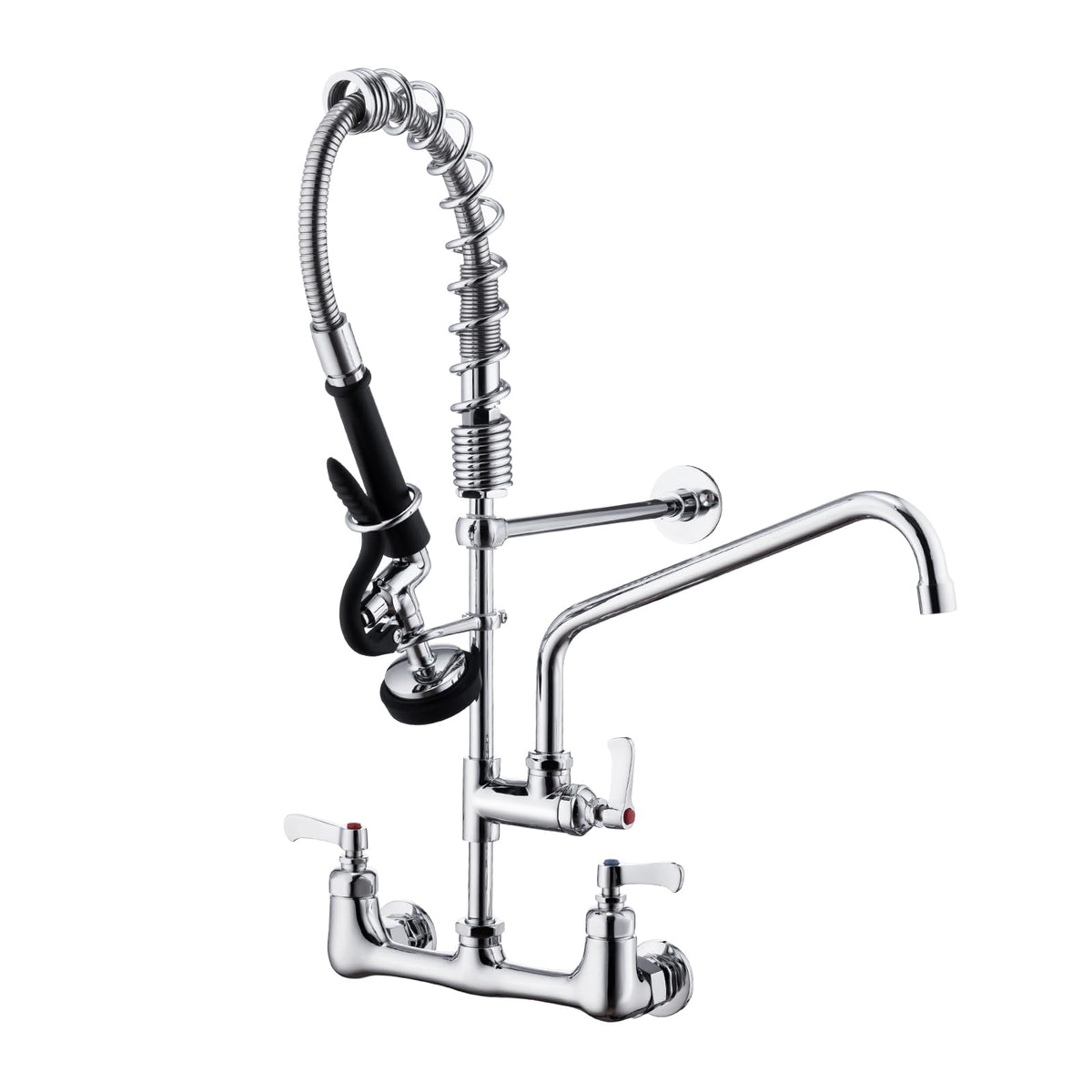 BAGNOLUX commercial sink faucet with 8-inch center wall mounting for flexible installation.