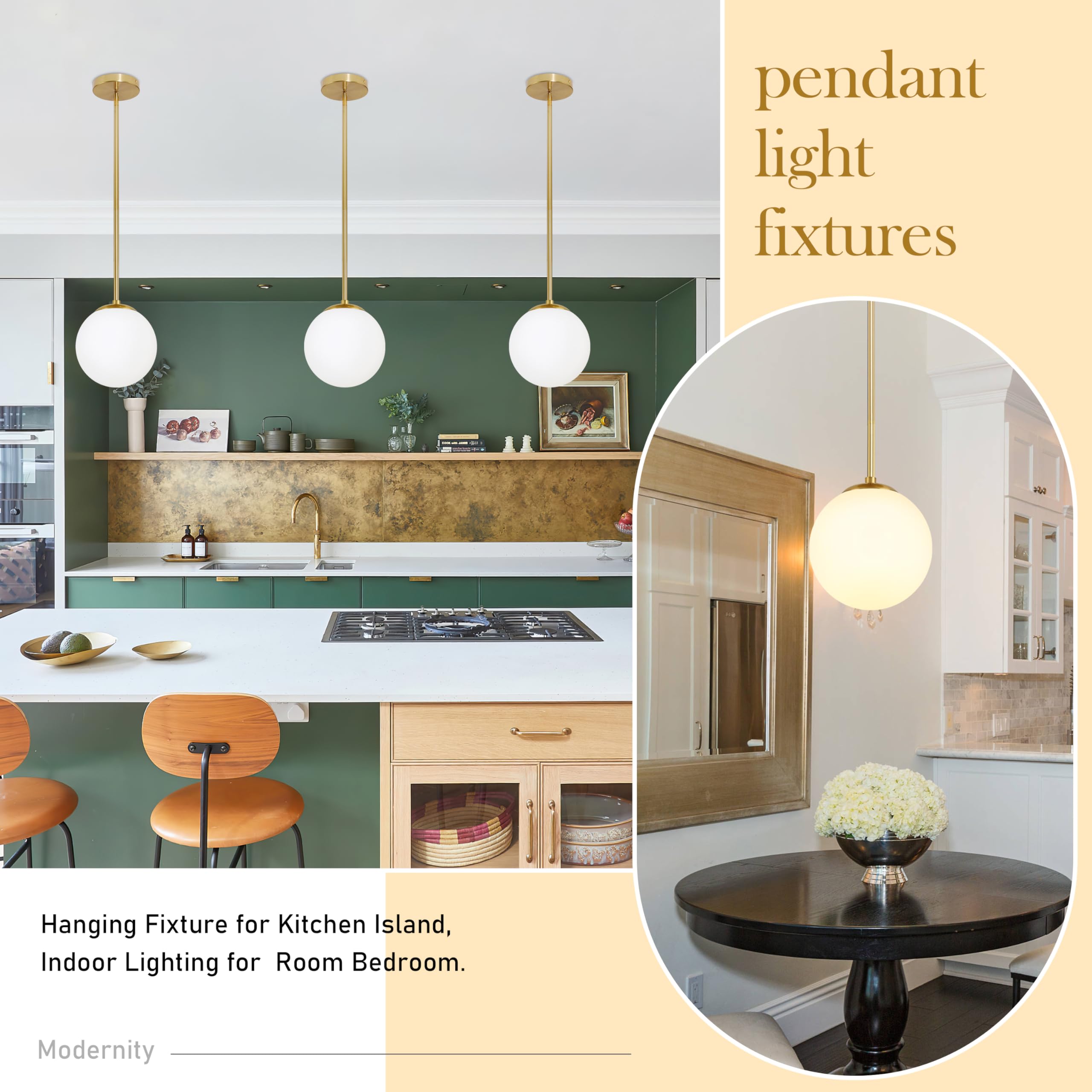 Bagood adjustable pendant rod enables flexible hanging height for versatile layouts