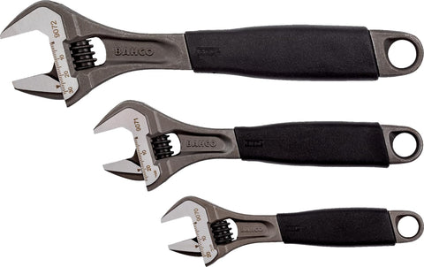 Bahco adjustable wrench jaw closeup highlights precise fit for tight spaces