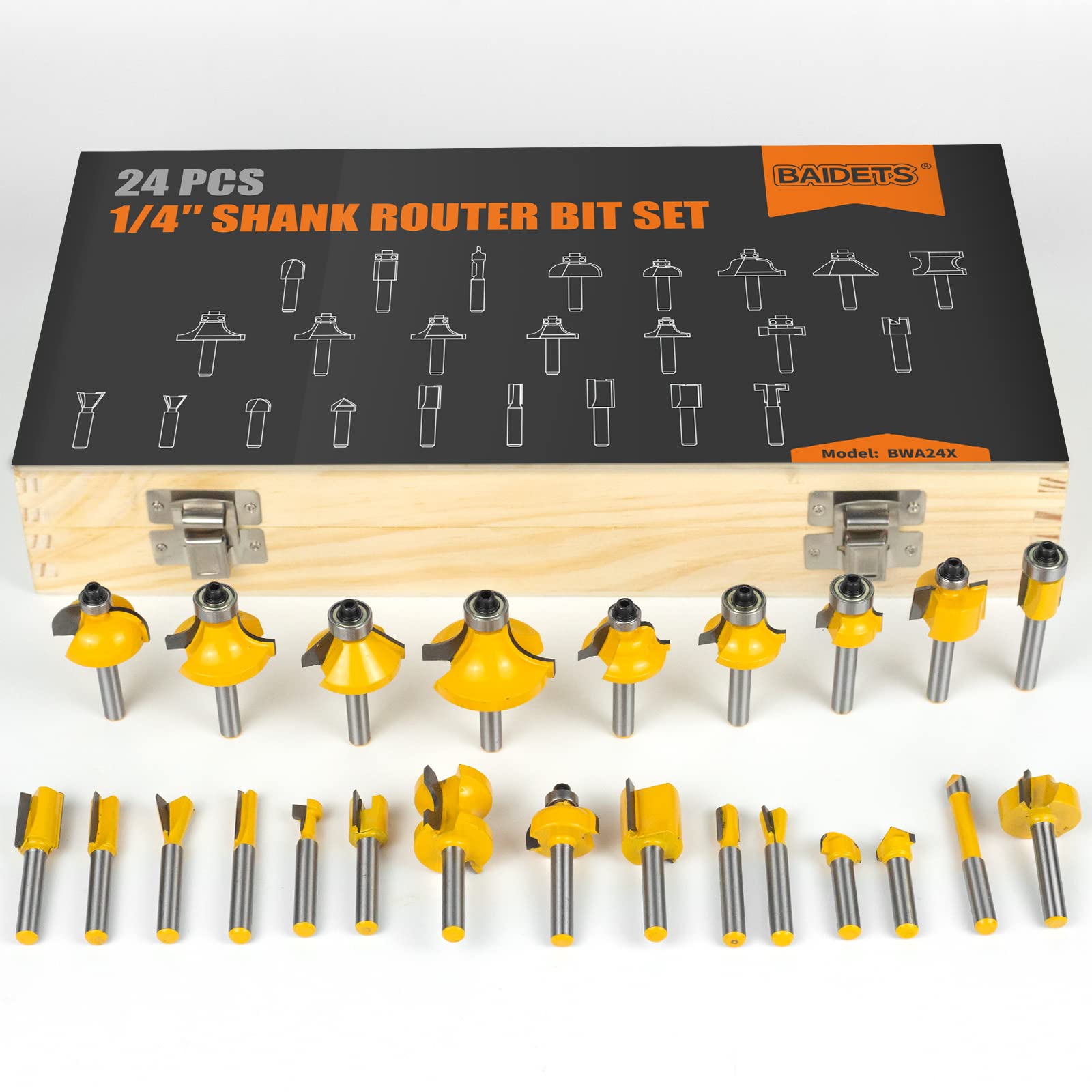 BAIDETS edging and trimming bits enable precise woodworking details.