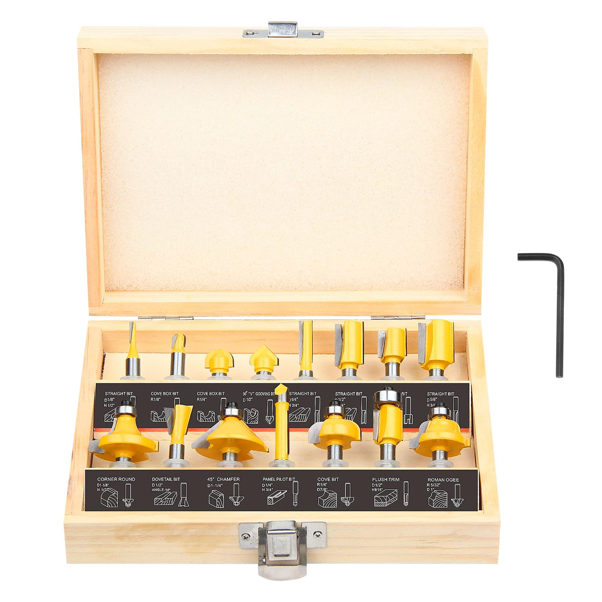 BAIDETS router bits set corner round 3/8 for smooth edge shaping.
