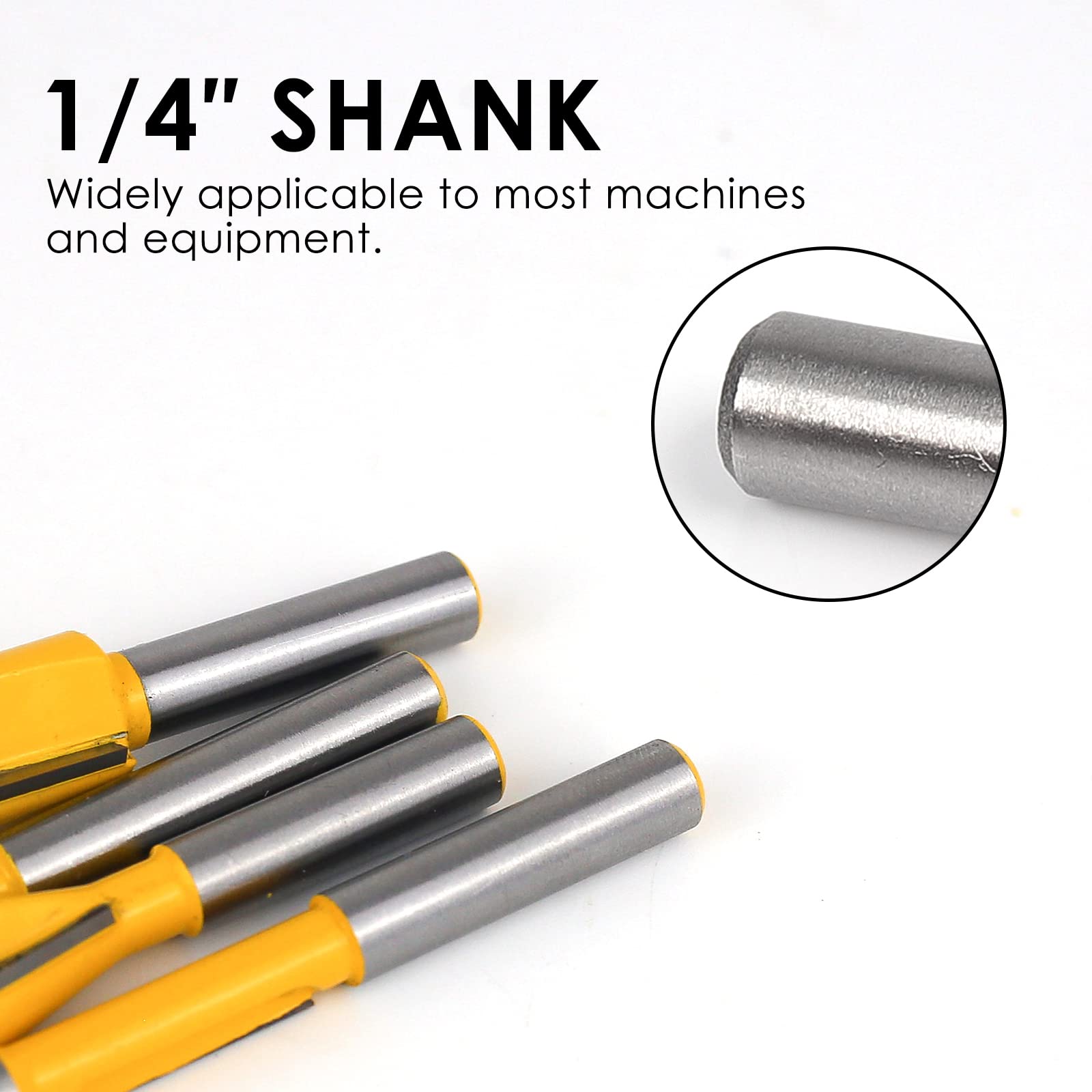 BAIDETS router bits set Cove bits R1/4 for decorative grooves.