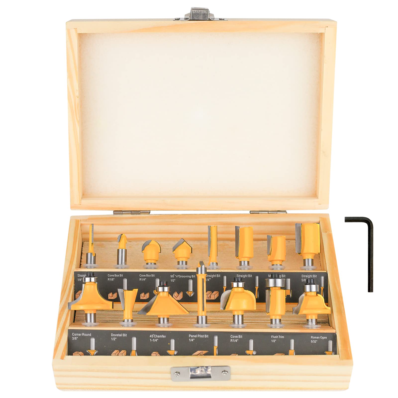 BAIDETS router bits set Cove box R1/8 for box joining.