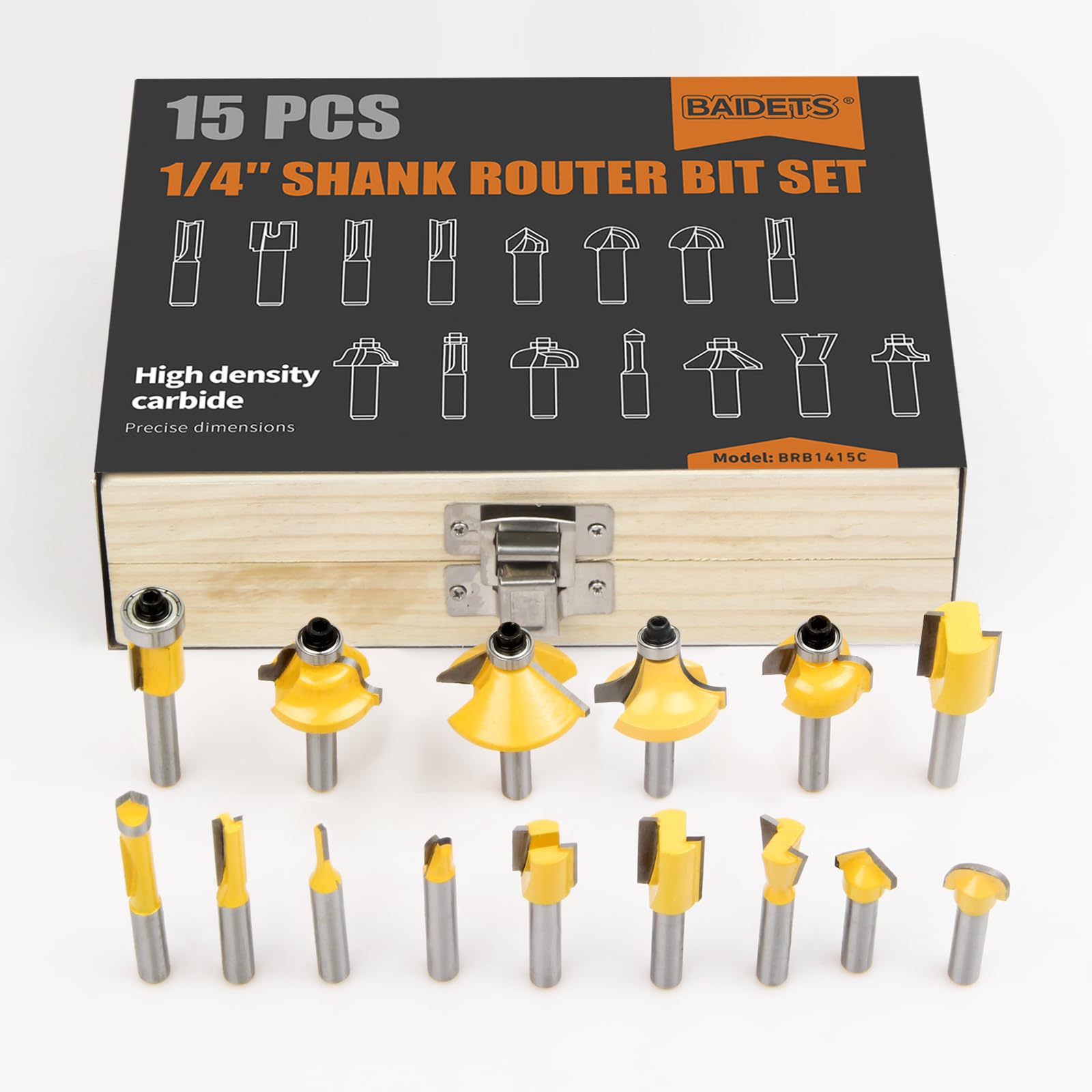 BAIDETS router bits set Roman ogee 5/32 for decorative profiles.