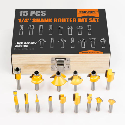 BAIDETS router bits set Roman ogee 5/32 for decorative profiles.