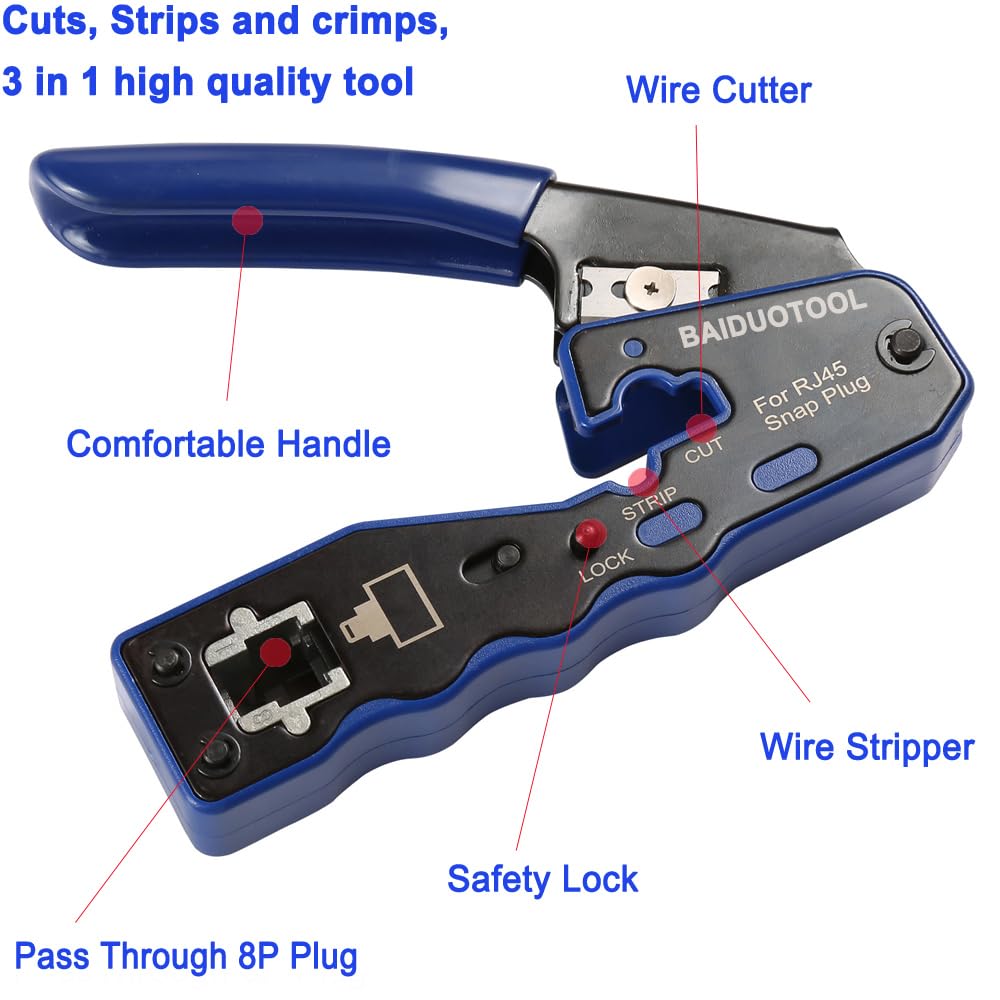 BAIDUOTOOL heat-treated blade delivers durable, clean crimps.
