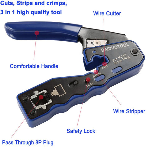 BAIDUOTOOL heat-treated blade delivers durable, clean crimps.