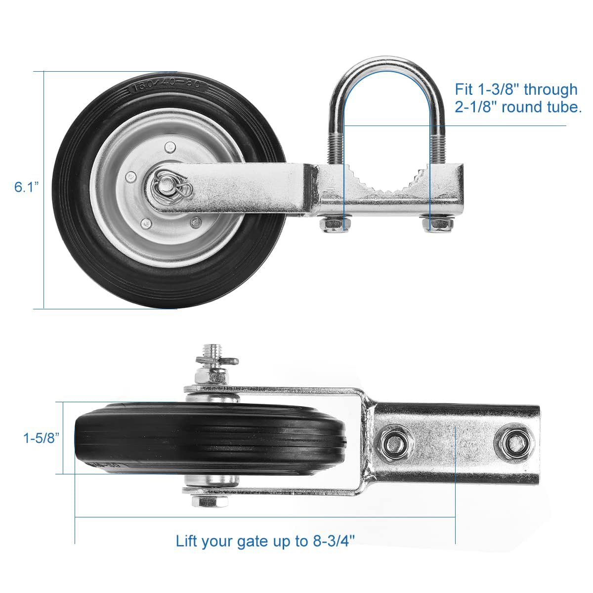Bailoo gate wheel bottom rail enables quick, secure installation.