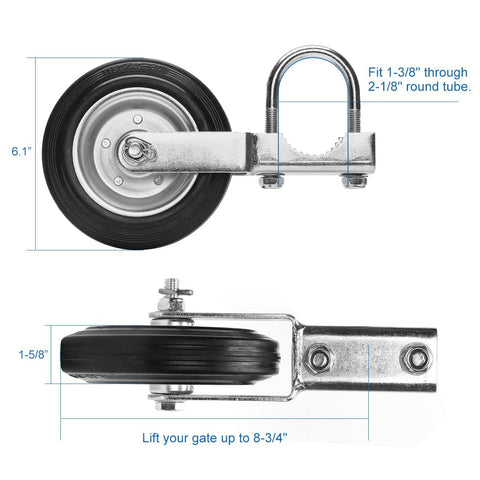 Bailoo gate wheel bottom rail enables quick, secure installation.