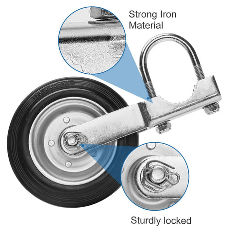 Bailoo gate wheel with galvanized steel frame stays sturdy under frequent use.