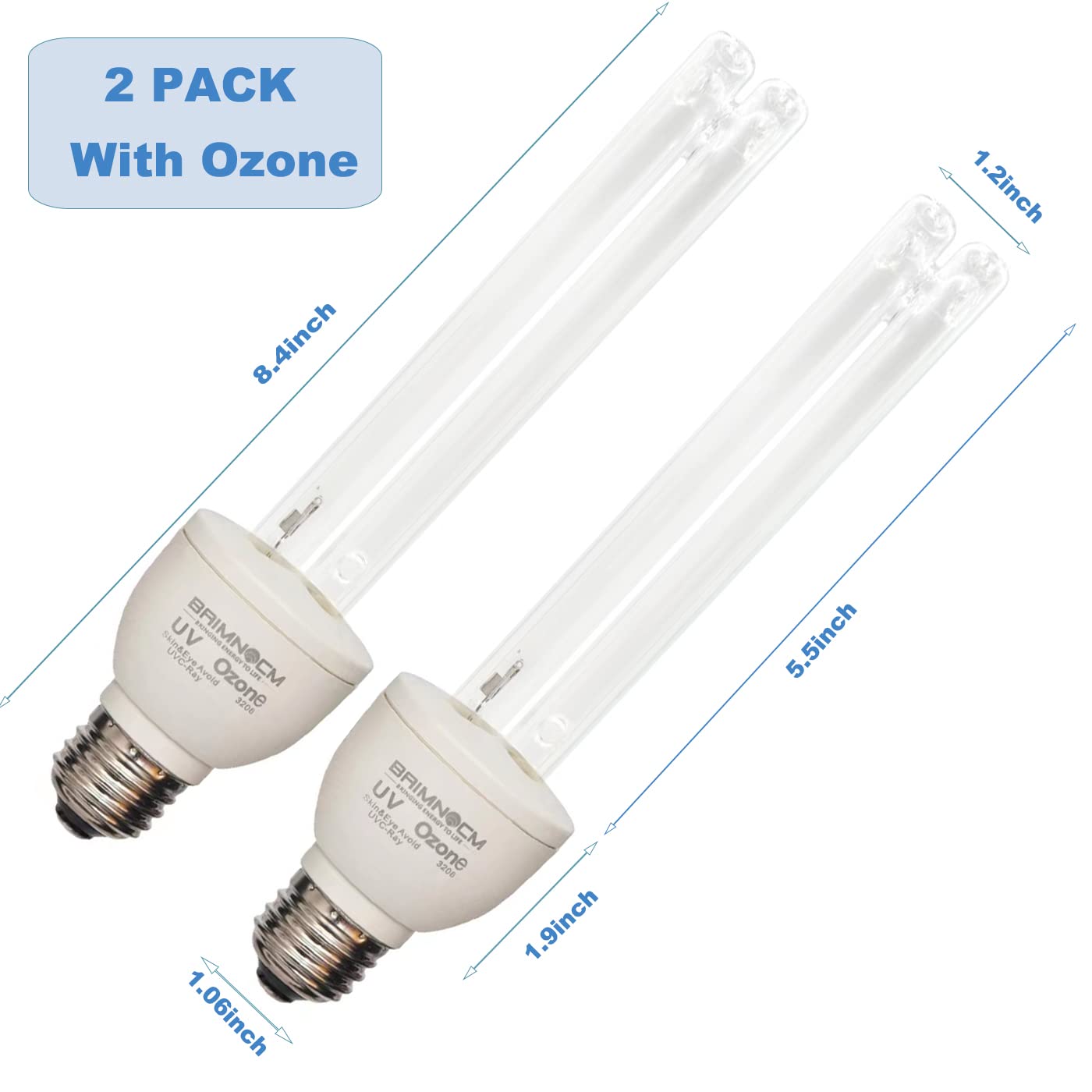 BAIMNOCM UV bulb with ozone targets odors and mold in a living area