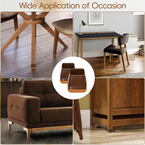 Baipok 28Pcs reduces noise and floor wear on multiple surfaces.